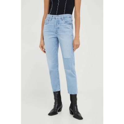 Levi's 501 CROP dámské džíny high waist 36200.0292 modrá – Zboží Mobilmania