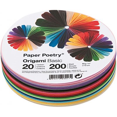 RICO DESIGN Origami basic kruh 15 cm mix200 ks,20 barev – Hledejceny.cz