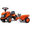 Šlapadlo FALK 260C Baby Kubota ride on traktor s přívěsem hrábě & lopata