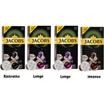 Jacobs Espresso Intenso inenzita 10 kapsle pro Nespresso 40 ks