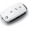 Klíčenka Klíčenka Ochranné silikonové pouzdro na klíč pro VW/Seat/Škoda s vystřelovacím klíčem bílá