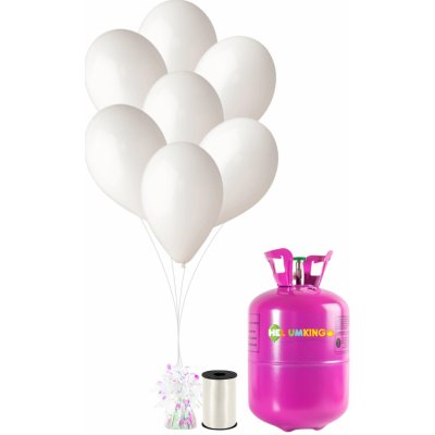 HeliumKing Helium párty set s bílými balónky – Zboží Mobilmania