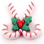 Exclusive vánoční - knoflík plastový Varianta: Vánoční hůlky – Zboží Dáma