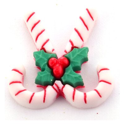 Exclusive vánoční - knoflík plastový Varianta: Vánoční hůlky – Zboží Dáma