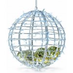 DECOLED 3D LED svítící koule na zahradu, pr. 40 cm, ledově bílá, bílý kabel IP67, hliník, Easy fix – Hledejceny.cz