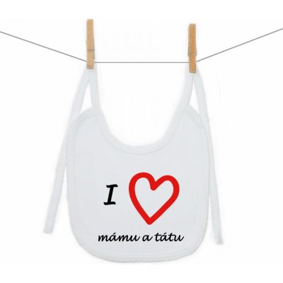 Boodyy bryndáček na zavazování I love mámu a tátu – Hledejceny.cz