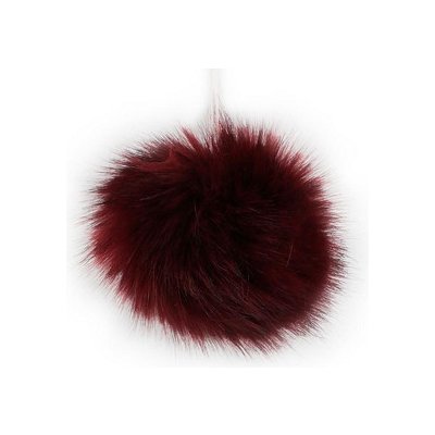 Přívěsek na klíče a kabelku Verk 01770 Bambule bordó – Zboží Mobilmania