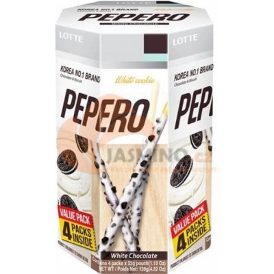 Lotte Pepero Bílá čokoláda a sušenky Multi pack 128 g – Hledejceny.cz