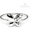 Prsteny Adanito BRR0710S zlatý motýl z bílého zlata
