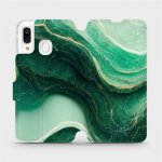 Pouzdro Mobiwear Flip Samsung Galaxy A40 - VP38S Zelený mramor – Zboží Mobilmania