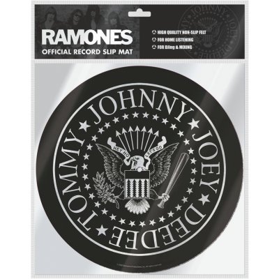 CurePink: | Podložka na talíř gramofonu The Ramones: Traffic (průměr 30,5 cm) [GP85881]