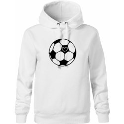 I love fotbal míč Oversized mikina dámská Moon kratší + širší Bílá