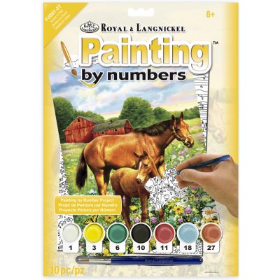 Royal Langnickel Malování podle čísel 22x30 cm - Koně na pastvě – Hledejceny.cz