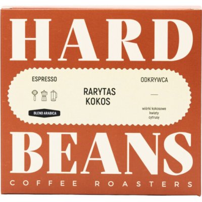 Hard Beans Coffee Rarytas Kokosové Espresso zrnková 250 g – Hledejceny.cz