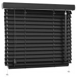 Rolmeister Dřevěná žaluzie 25 mm 50 x 50 cm černá – Zboží Mobilmania