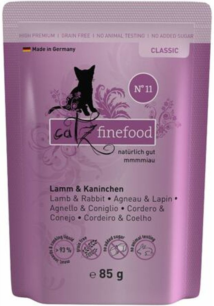 Catz finefood CF No.11 s jehněčím a králičím m. 85 g