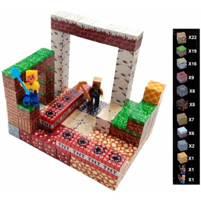 Toybit Magnetická stavebnice Minecraft TNT world 100 ks – Sleviste.cz