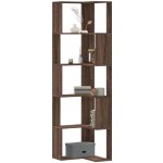 vidaXL Rohová 5patrová knihovna hnědý dub 50x50x179 cm kompozit – Zboží Dáma