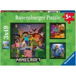 RAVENSBURGER Minecraft Biomes 3x49 dílků – Hledejceny.cz