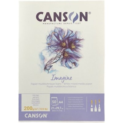 Canson Skicák na mokré techniky Imagine 200g m2 50 listů A4 – Zbozi.Blesk.cz