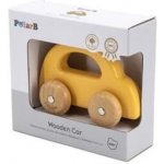 Viga Toys Dřevěné autíčko PolarB žluté – Zboží Dáma