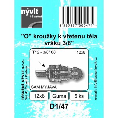 Těsnění Pryž O kroužek k vršku 3/8 8x12 – Hledejceny.cz