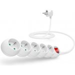 Connect IT prodlužovací kabel CI-1286 2m 5 zásuvek vypínač bílý – Zboží Živě