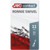 Rybářská karabinka a obratlík JRC Obratlík s kroužkem Contact Ronnie Swivel vel.11 11ks