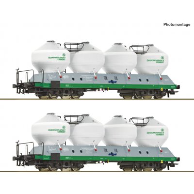 Roco H0 2-dílná sada vozů Uacs "Českomoravský cement" 6600237 – Zboží Dáma