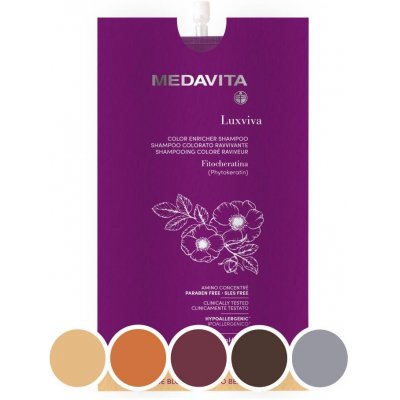 Medavita Luxviva Barvící šampon s filtry Měděná 30 ml