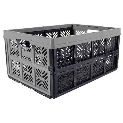 přepravka 48x35x24cm sklád., sever.šedá, nosn.16kg, plast – Sleviste.cz