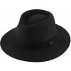 Klobouk Fiebig since 1903 Cestovní nemačkavý klobouk vlněný černý s černou stuhou