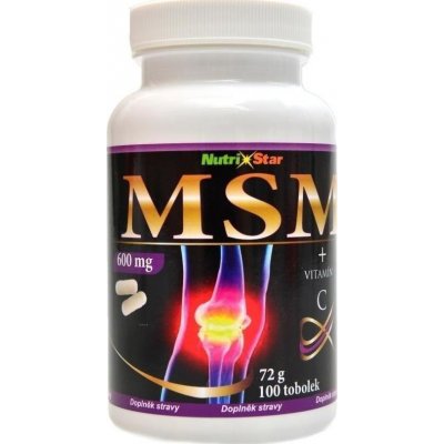 Nutri Star MSM 600 mg 100 kapslí
