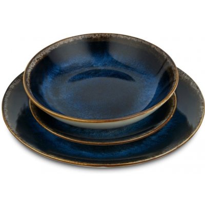 BERLINGERHAUS Jídelní sada talířů Deep sea Collection modrá 18 ks – Zboží Dáma