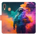 Pouzdro iSaprio Flip s kapsičkami na karty - Astronaut in Colours 02 Samsung Galaxy A40 – Zboží Mobilmania