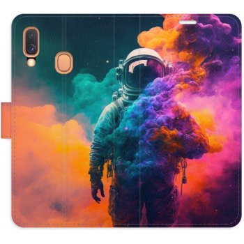 Pouzdro iSaprio Flip s kapsičkami na karty - Astronaut in Colours 02 Samsung Galaxy A40
