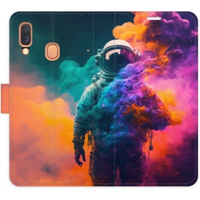 Pouzdro iSaprio Flip s kapsičkami na karty - Astronaut in Colours 02 Samsung Galaxy A40 – Zboží Mobilmania