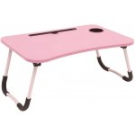 Skládací stolek pod notebook 28 x 60 x 40 cm Růžová – Sleviste.cz