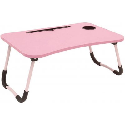 Skládací stolek pod notebook 28 x 60 x 40 cm Růžová – Sleviste.cz
