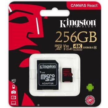 Kingston micro SDXC 256 GB UHS-I + adaptér SDCR/256GB