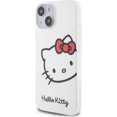 AppleMix HELLO KITTY Apple iPhone 15 - hlava Hello Kitty - plastový / gumový - bílé