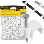 BERGE Držáky kabelů pro kabelové girlandy s 8mm hřebíky, 100 kusů, bílé CM-1790108-1 – Hledejceny.cz
