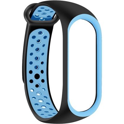 Eternico Sporty pro Xiaomi Mi band 5, 6, 7 solid black and blue APW-XMI7SP-SBB – Zboží Mobilmania