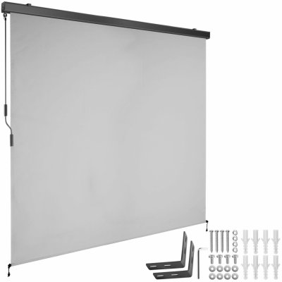 tectake 406135 svislá markýza eloise se 2 nástěnnými držáky - 120 x 250 cm,světle šedá – Zbozi.Blesk.cz
