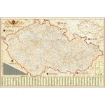 Excart Maps ČR exclusive - nástěnná mapa 135 x 90 cm Varianta: bez rámu v tubusu, Provedení: laminovaná mapa v lištách – Zboží Mobilmania