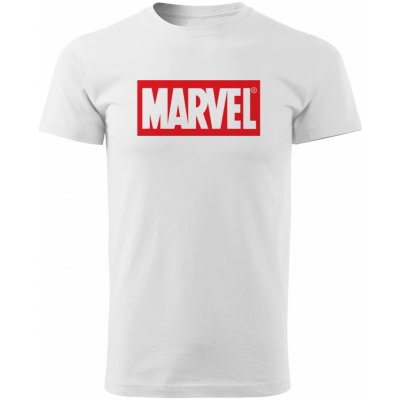 Grooters pánské tričko Marvel Logo bílé – Zboží Mobilmania