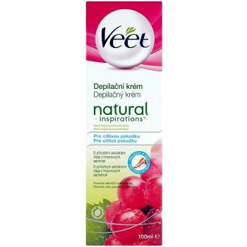 Veet Natural Inspirations depilační krém pro citlivou pokožku nohy a tělo 100 ml