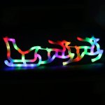 eCa Vánoční LED Sáně se soby 61 x 19 cm IP20 multicolor – Hledejceny.cz