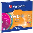 Médium pro vypalování Verbatim DVD-R 4,7GB 16x, Advanced AZO+, slimbox, 5ks (43557)