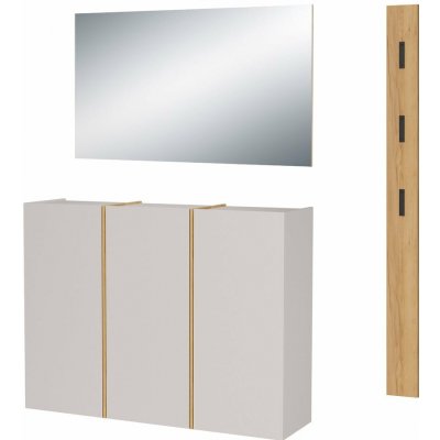 Germania Libbiano bílá béžová přírodní 168 cm 200 cm 37 cm – Zboží Dáma